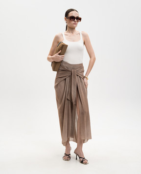 Ermanno Scervino Топ кольору айворі в рубчик D485L762HVT