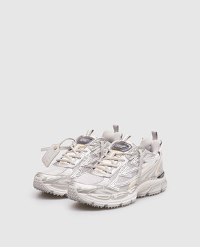 Off-White Серые комбинированные кроссовки Be Right Back с фактурным патчем логотипа OMIA295C99FAB001