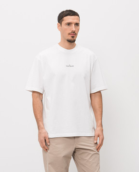 Stone Island Белая футболка с принтом Lab L1S152100002S0364