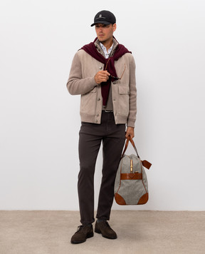 Brunello Cucinelli Коричневий джемпер з кашеміру M2200124