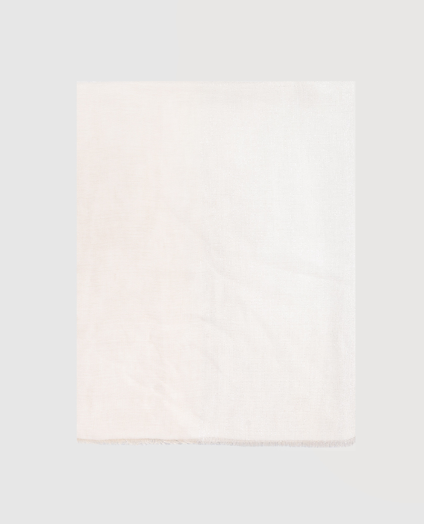 Бежевый шарф с леном с люрексом