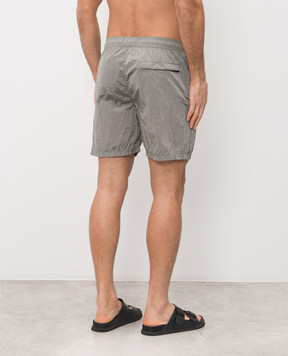 Stone Island Серые шорты для плавания с нашивкой L1S15B100004S0043