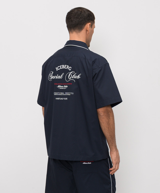 Iceberg Синяя рубашка Social Club G0700187 изображение 4