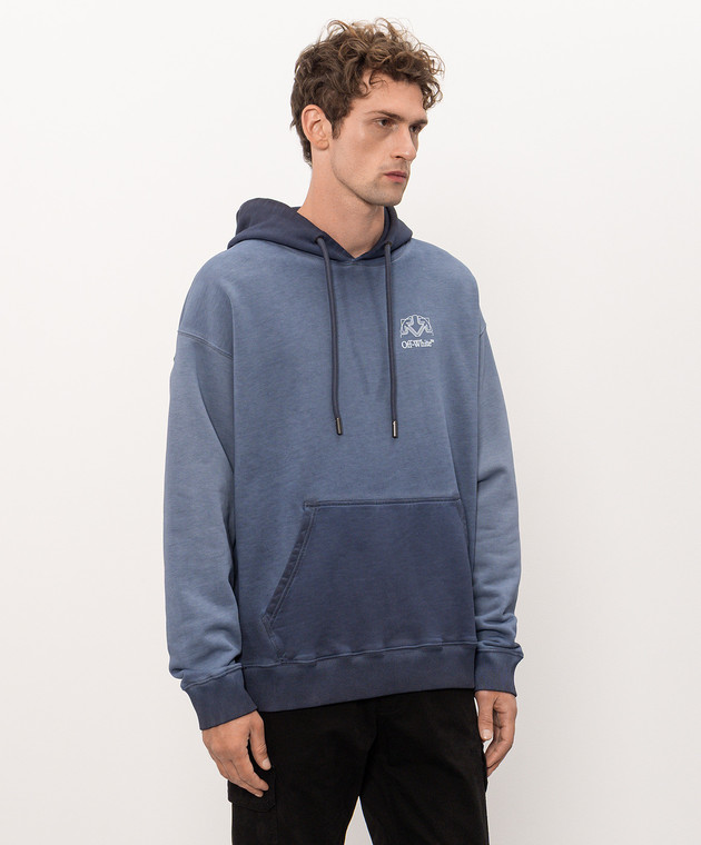 Off-White Синие худи с принтом 44MBB085F26F00W изображение 3