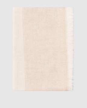 Peserico Бежевый шарф с леном с люрексом S31545C0CC826