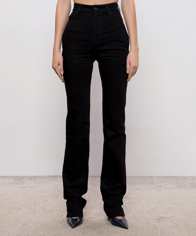 Balenciaga Черные джинсы с логотип патч A008WGTUW70 изображение 3