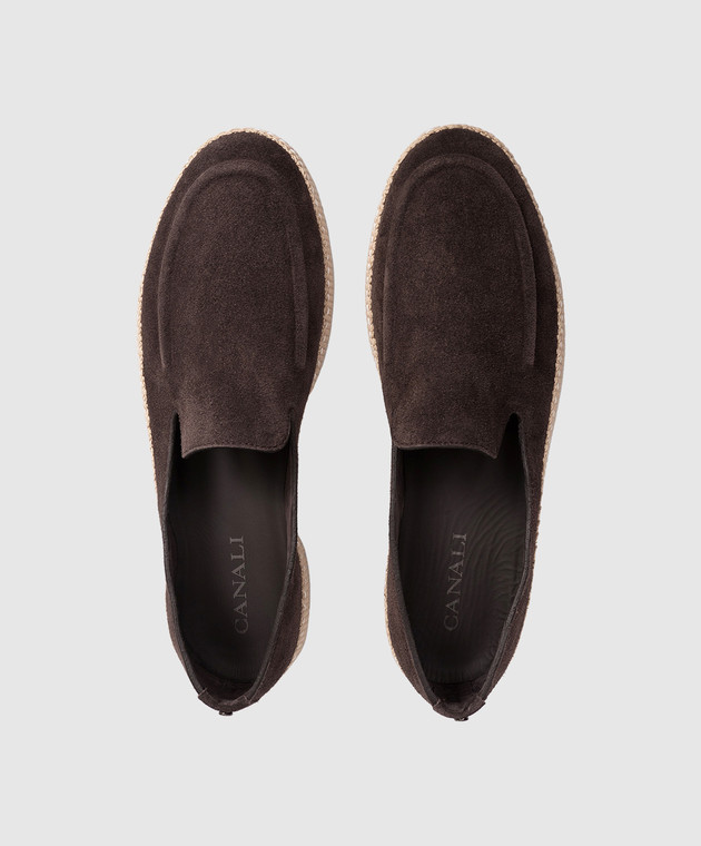 Canali Коричневі замшеві еспадрильї RB01274462214E зображення 4