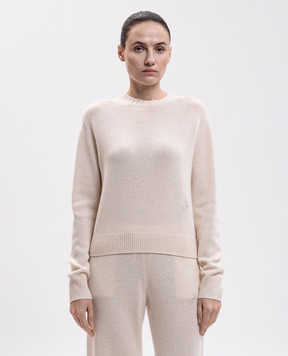 Sporty & Rich Джемпер цвета айвори из кашемира и шерсти WS01282327CR01