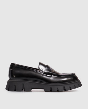 Maison Margiela MM6 Чорні шкіряні глянцеві лофери 839353638