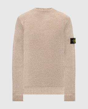 Stone Island Бежевый свитер из кашемира и шерсти L2S155100043S0N21