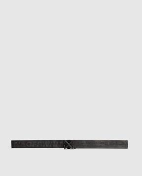 Off-White Серый ремень с узором логотипа OWMRB03F26FB01
