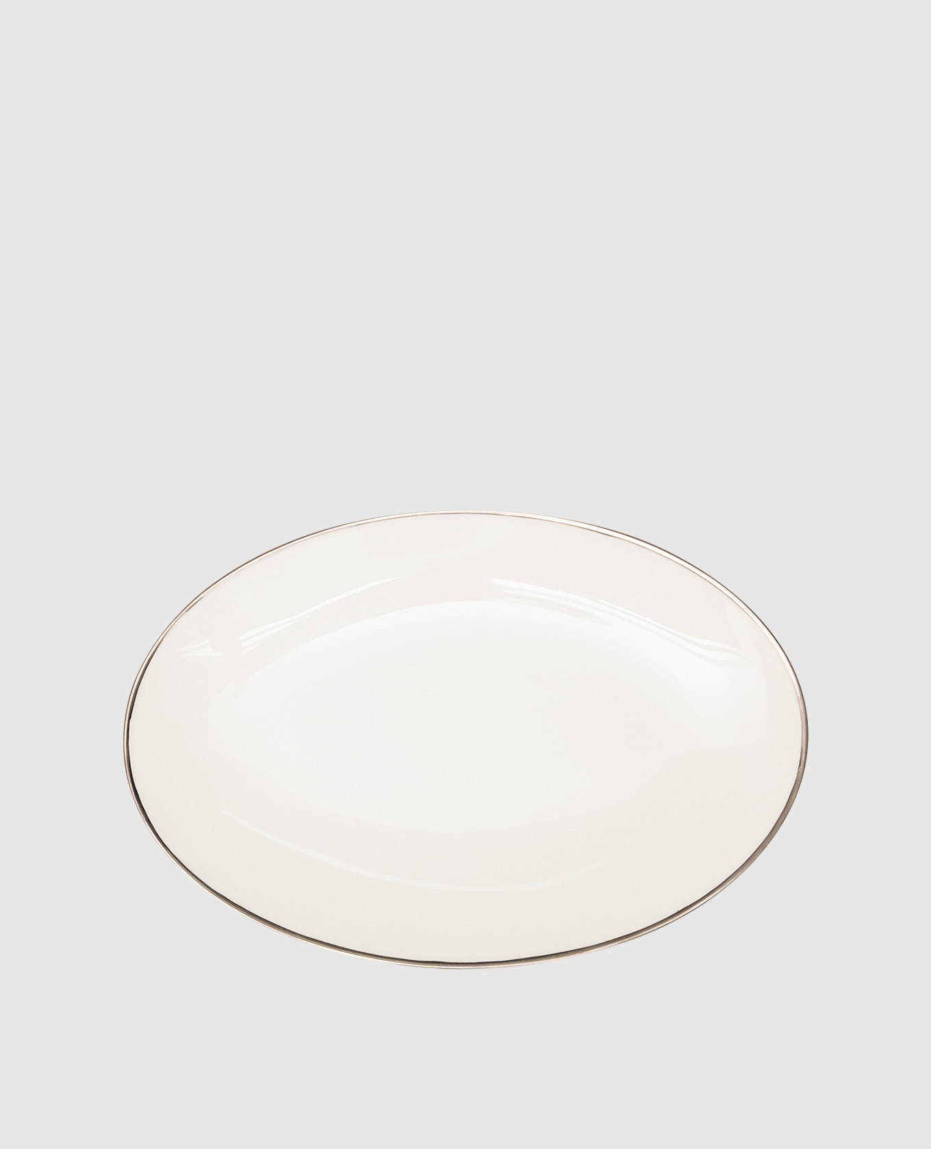 Біла овальна порцелянова тарілка Ducale