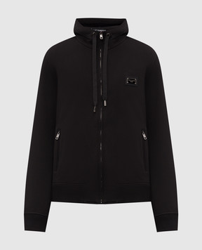 Dolce&Gabbana Черная спортивная куртка с гравировкой логотипа G9ABITG7P1C