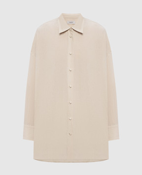 Agnona Бежева сорочка з льону TD1113YU3049