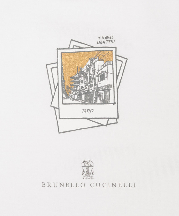 Brunello Cucinelli Детский лонгслив с принтом B0T81T681B изображение 3