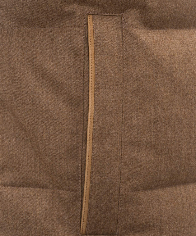 Canali Коричневый пуховый жилет из шерсти SG03516O41123 изображение 5