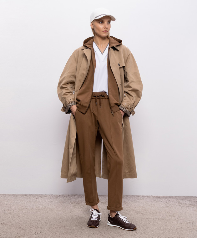 Brunello Cucinelli Біла футболка з ланцюжком моніль MPT18BD222 зображення 2