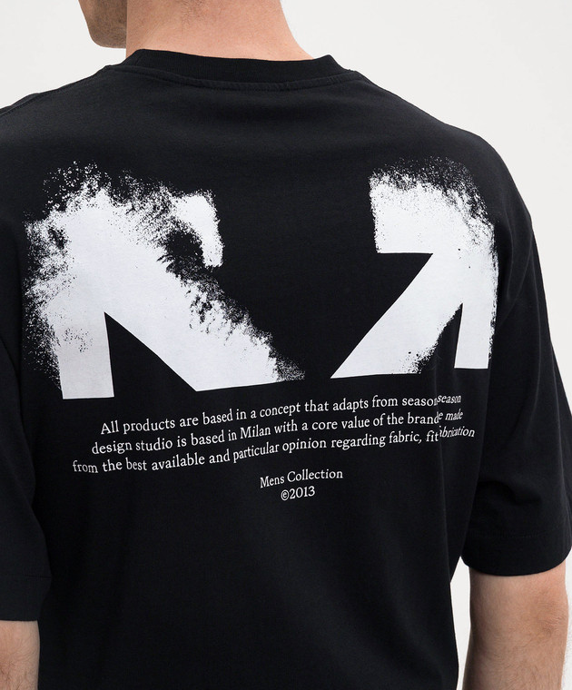 Off-White Чорна футболка Half Arrow 44MAA120S26J008 зображення 5