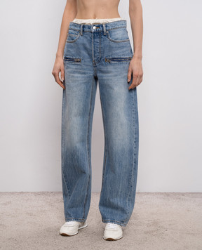 Alexander Wang Блакитні джинси з патчем логотипа 4DC2264153