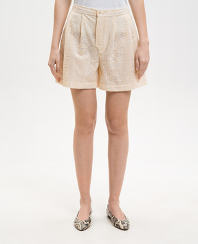 Ermanno Scervino Бежеві шорти з вишивкою D482P763UCX