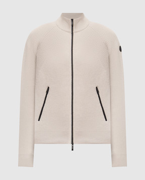 Moncler Серый кардиган из шерсти и кашемира L20919B00044M4281
