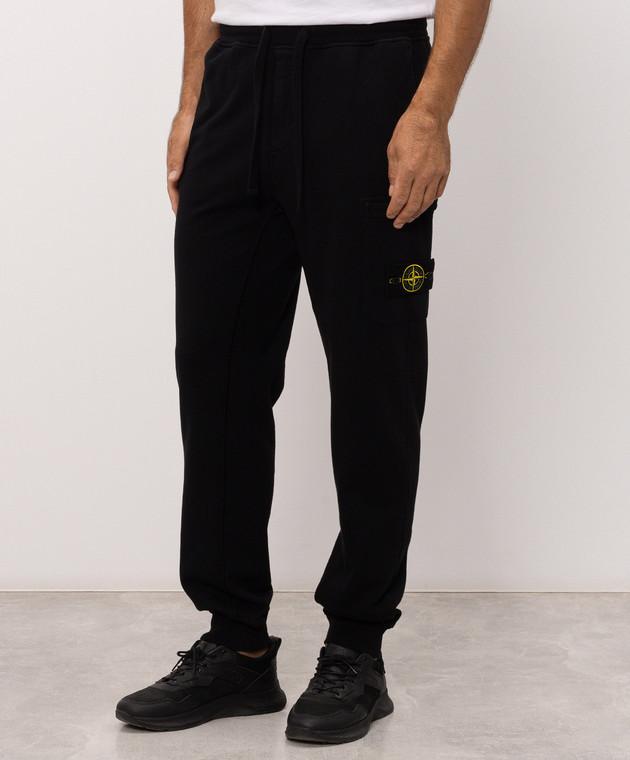 Stone Island Чорні джогери з патчем логотипа L2S156200021S0051 зображення 3