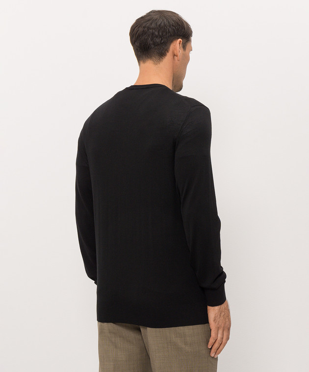 Cashmere&Whiskey Чорний джемпер з вовни MU8121318541R зображення 4