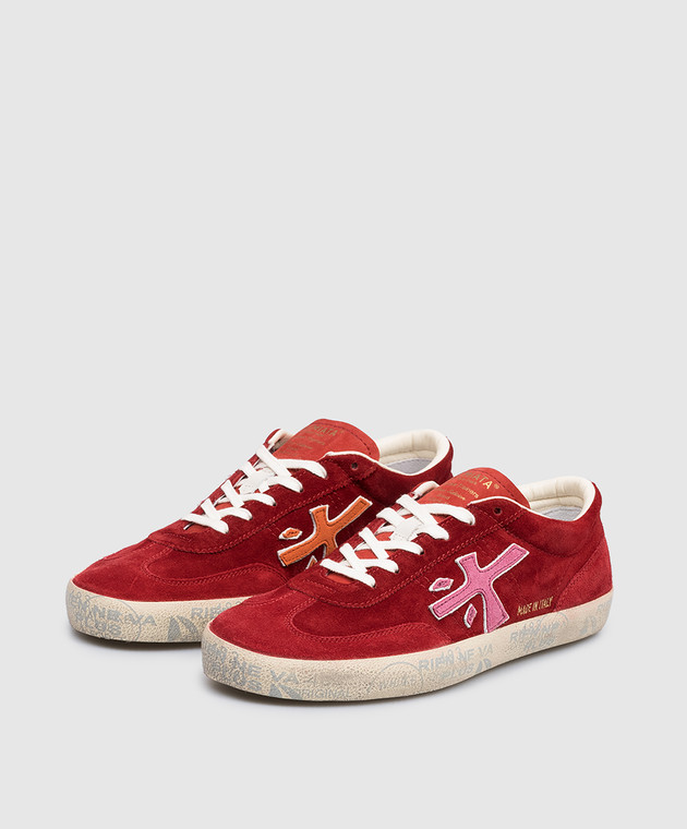 Premiata Червоні замшеві кросівки DAVIDD DAVIDD8102 зображення 2
