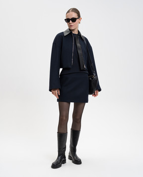 Max Mara Sportmax Синя спідниця міні POGGIO з вовни POGGIO