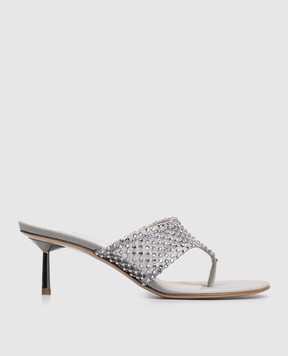 Le Silla Сірі мюлі GILDA з кристалами 6703F060BXPPSCM