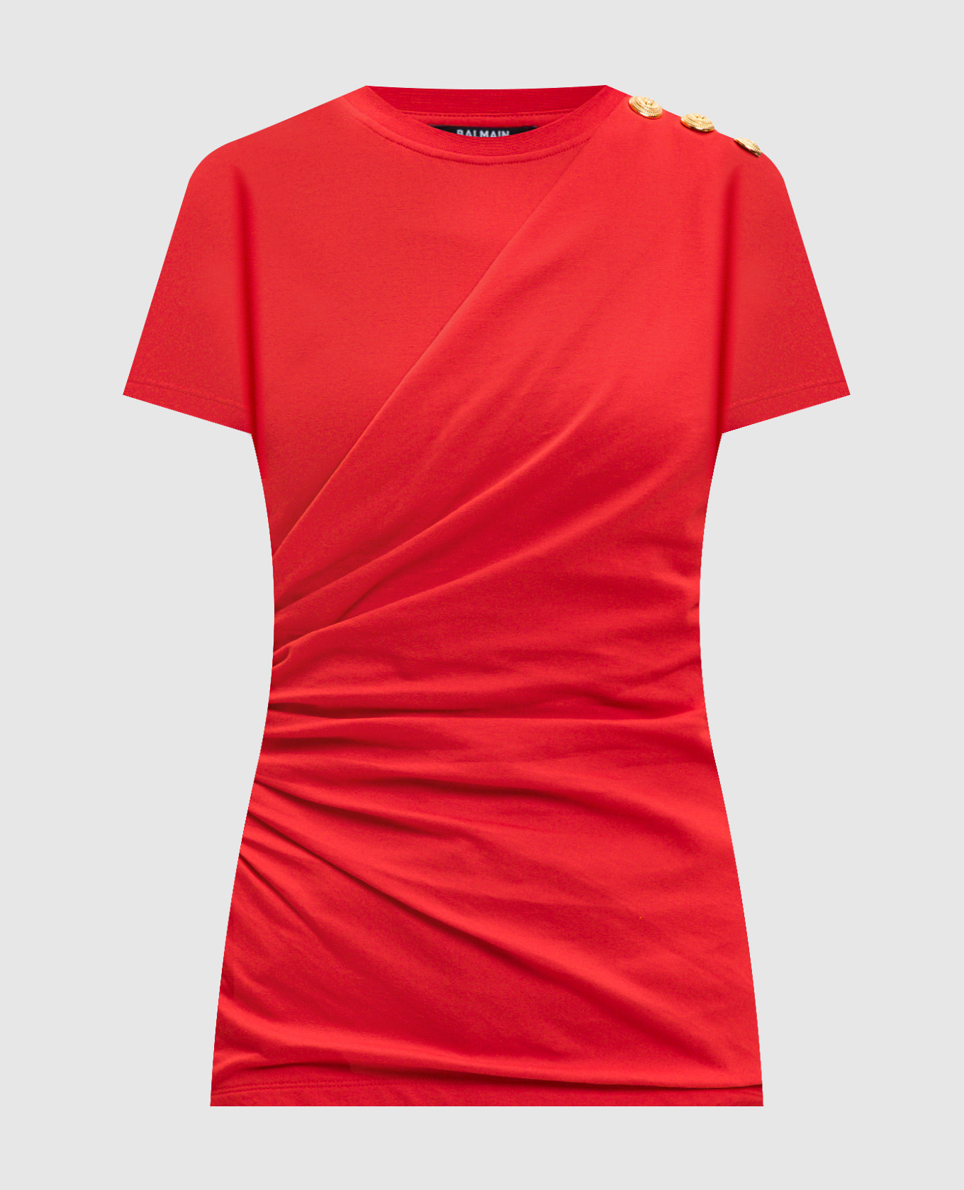 

Красная футболка с драпировкой, Красный, Футболки