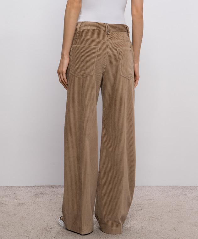 Brunello Cucinelli Бежевые вельветовые штаны MP180P8724 изображение 4