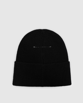 Maison Margiela MM6 Детская черная шапка из шерсти M61054MM08Z