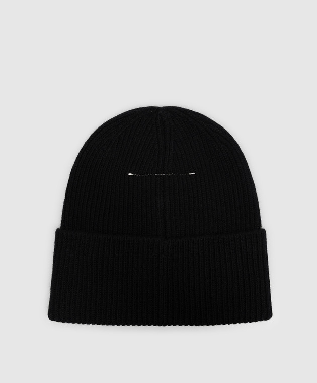 Maison Margiela MM6 Детская черная шапка из шерсти M61054MM08Z изображение 2
