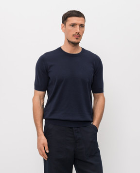 Brunello Cucinelli Синя футболка з бавовни M29805200