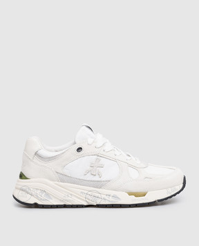 Premiata Белые комбинированные кроссовки Mased с логотипом MASED7823