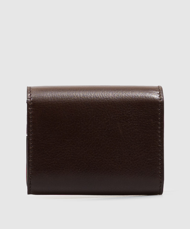 Brunello Cucinelli Коричневый кожаный кошелек MWVEBU450 изображение 2