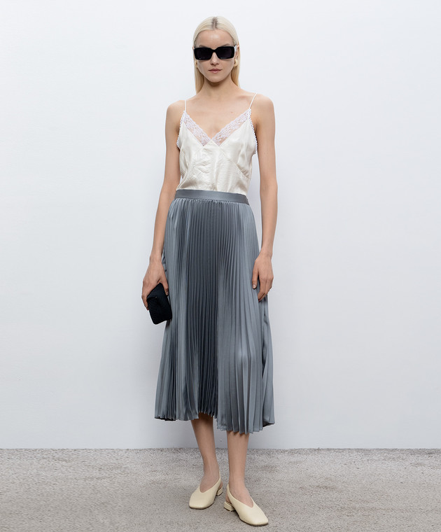Jil Sander Сіра спідниця-плісе J04MA0104J70096 зображення 2