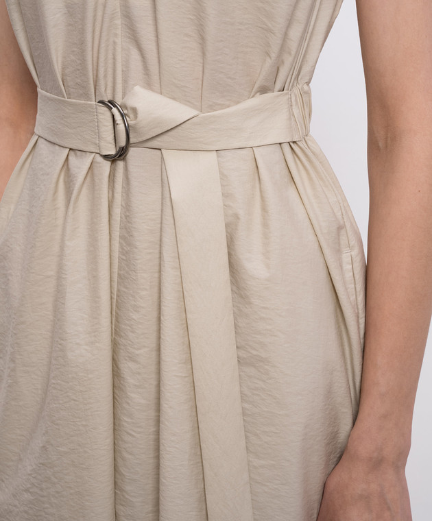 Brunello Cucinelli Бежева сукня міді M0F79A5092 зображення 5
