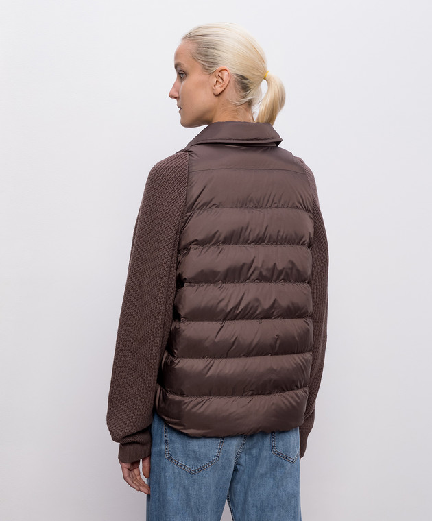 Brunello Cucinelli Коричнева пухова куртка MD5987696 зображення 4