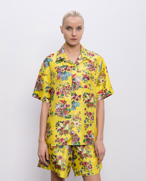 MANTERO 1902 Жовта блуа Leon із шовку 0205A2811T0881H