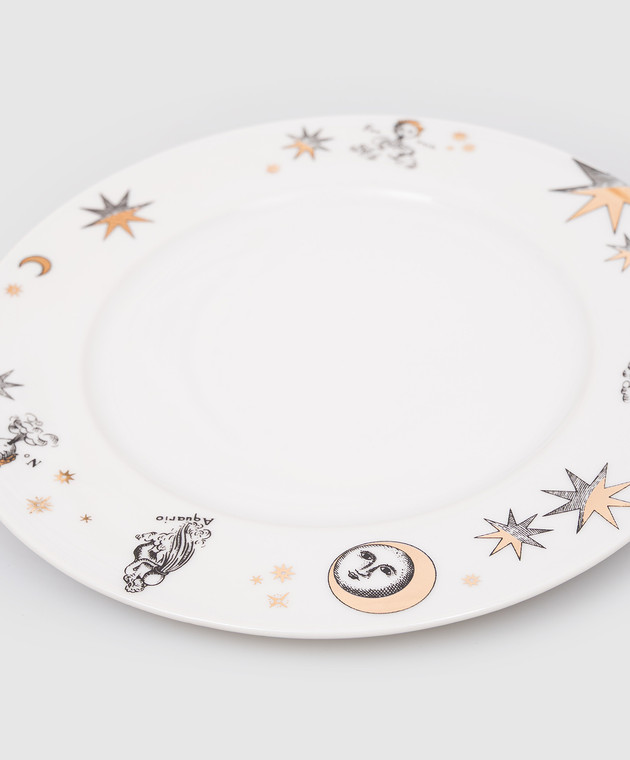 Fornasetti Белая фарфоровая тарелка Astronomici P50Z303 изображение 2