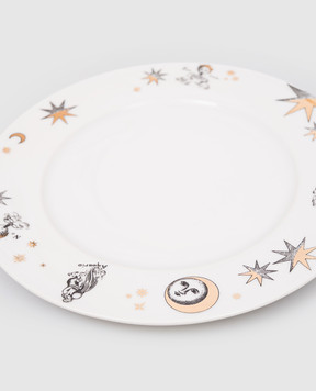 Fornasetti Біла порцелянова тарілка Astronomici P50Z303