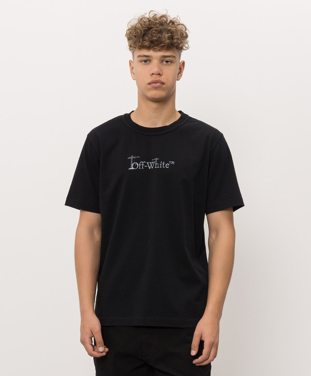 Off-White Чорна футболка City Nature 44MAA16MF26J00D зображення 2
