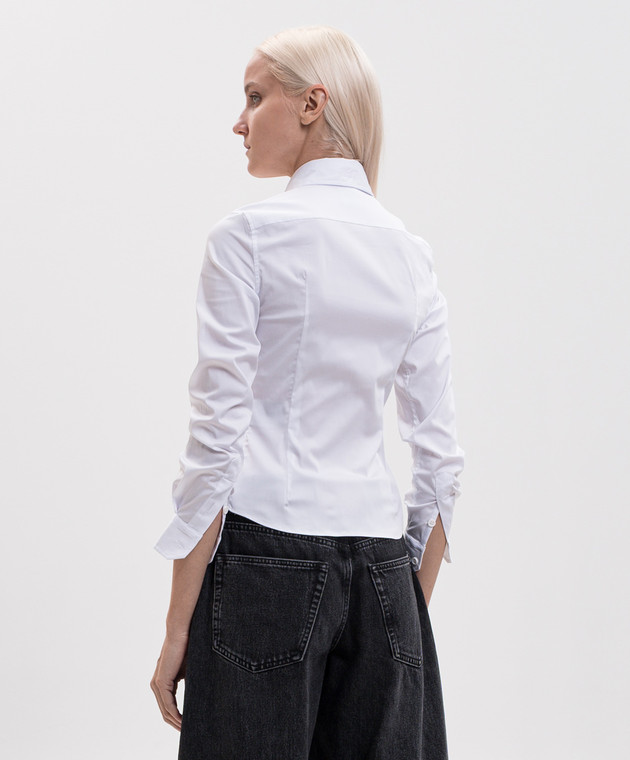 Vetements Белая рубашка с нашивкой логотипа WH27SH039W изображение 4