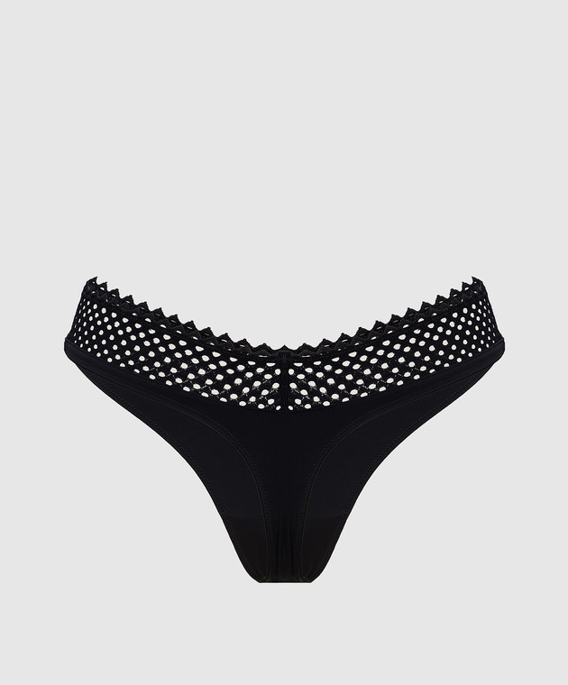 Wolford Черные трусики-тонг с кружевом 4W2310 изображение 2