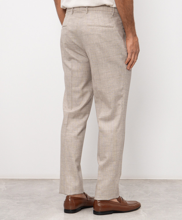 Peserico Бежеві штани з вовни у віндзорську клітинку R5422302721 зображення 4