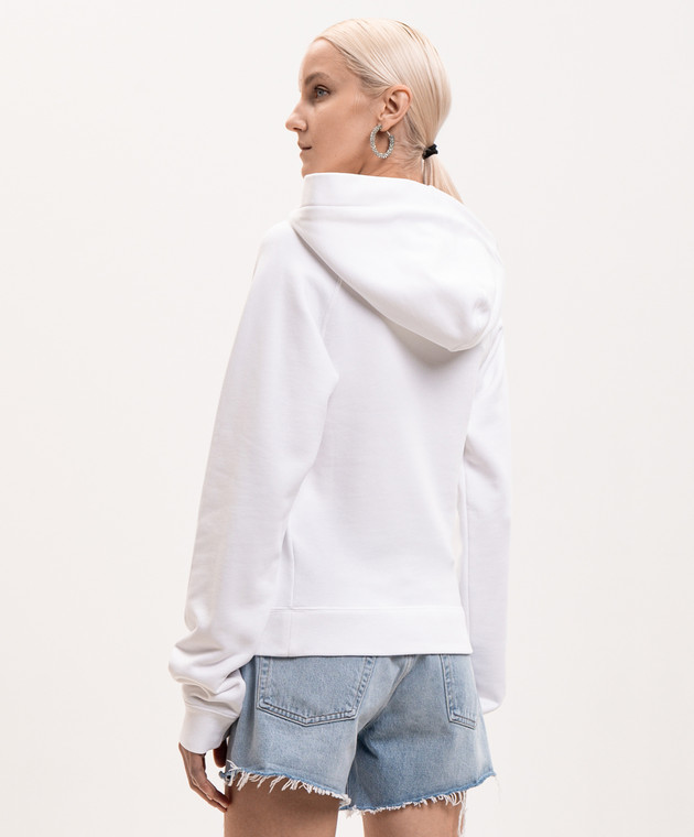 Off-White Белый худи Double Eagle с кристаллами Swarovski 29E00292T изображение 4