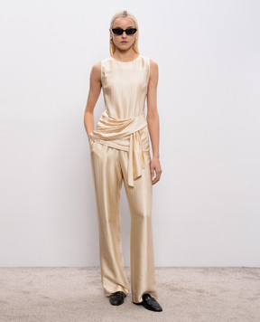 Loulou de Saison Бежевый топ FONDA с шелком FONDA