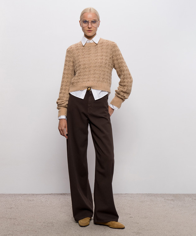 Twinset Коричневые джинсы с поясом 262TP2550 изображение 2